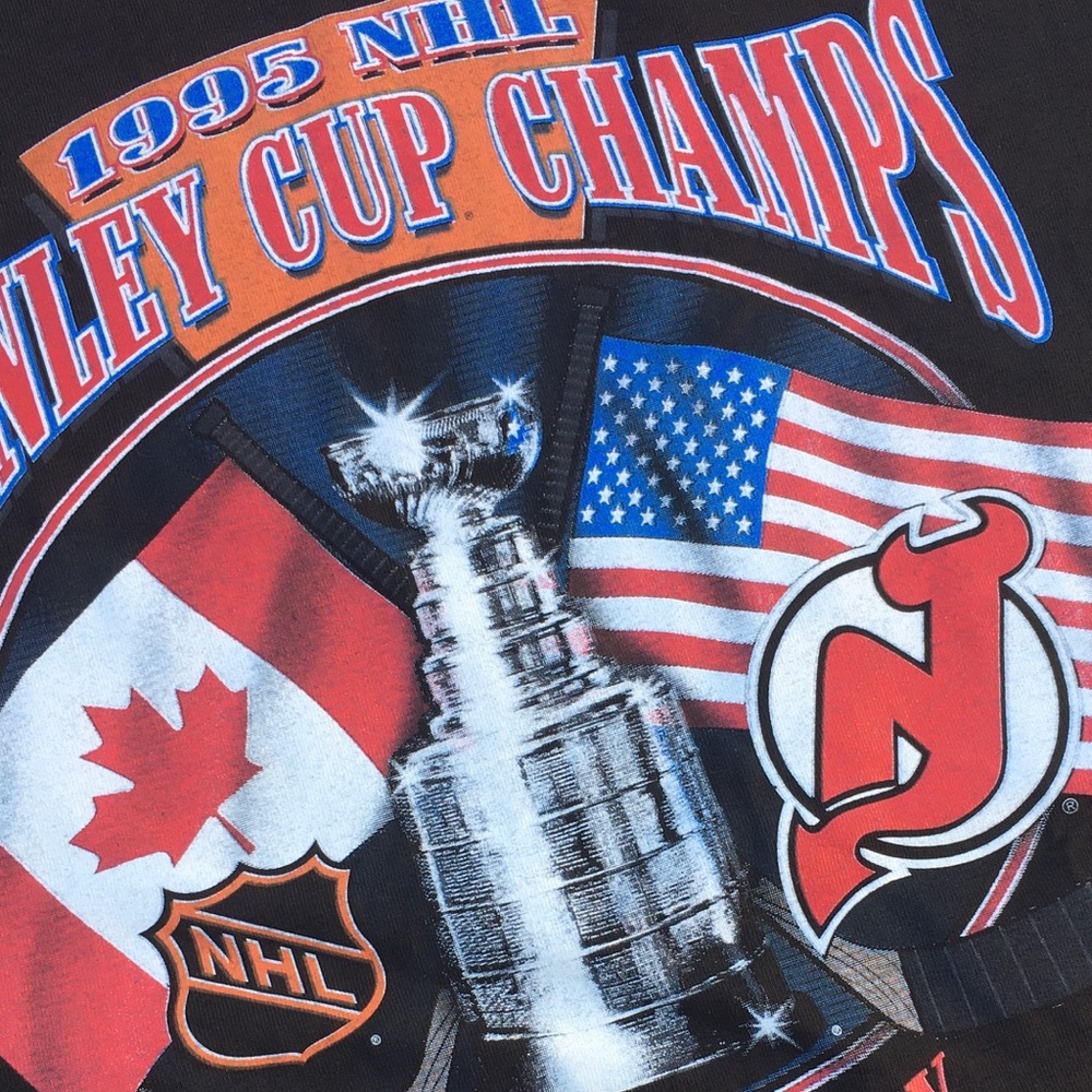 Vtg 1995 NHL StanleyCupChamps🏆NewJerseyDevils XL